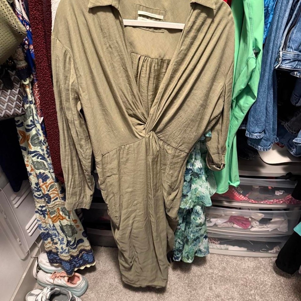Anthropologie Graziella twist waist shirt dress